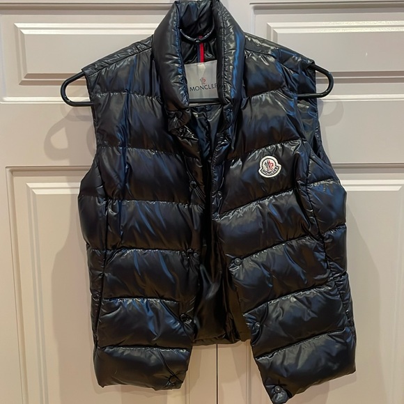 Navy Moncler Quilted Down Puffer Vest